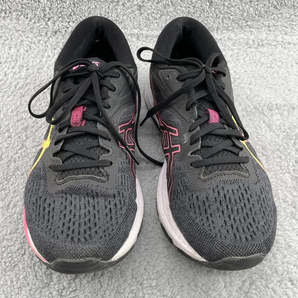 Asics Flytefoam Running Shoe Womens 8.5 Black Pink Training Trail Sneaker Hiking - Picture 2 of 10